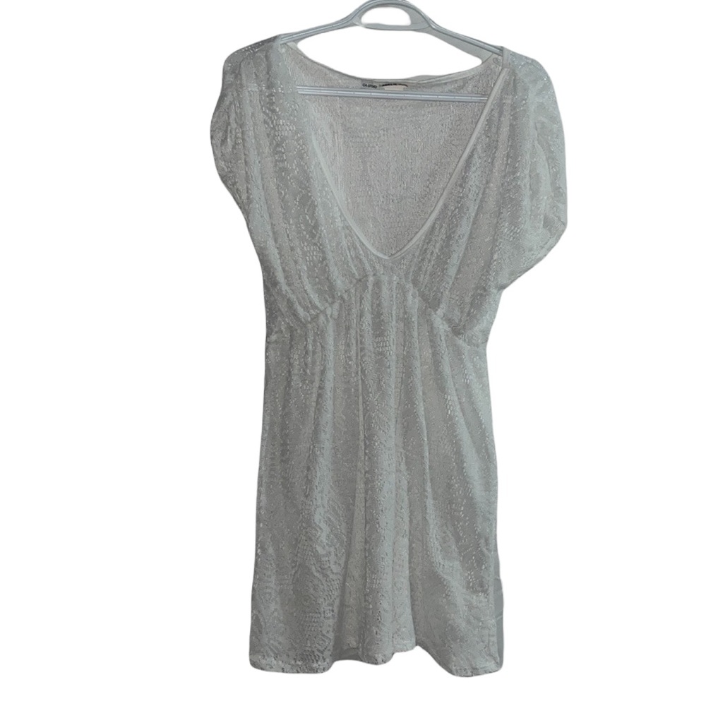 | MIKEN SWIM | White lace bathing suit coverup